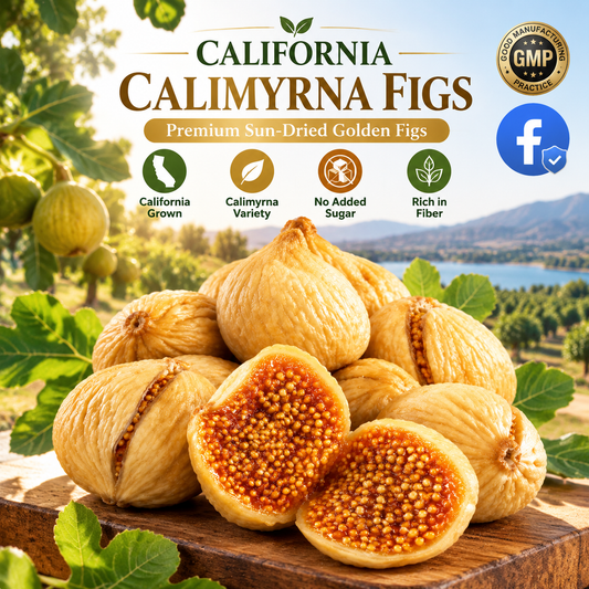 Premium California Calimyrna Figs | Naturally Sweet, Fiber-Rich & No Added Sugar - WHM