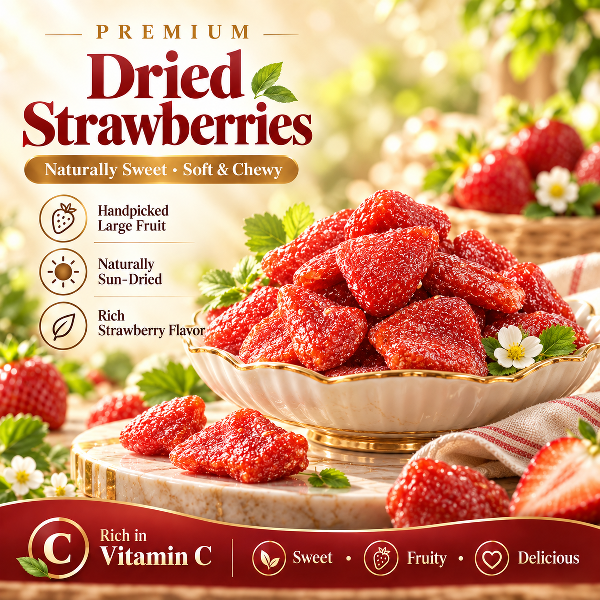 Premium Dried Strawberries-EDC