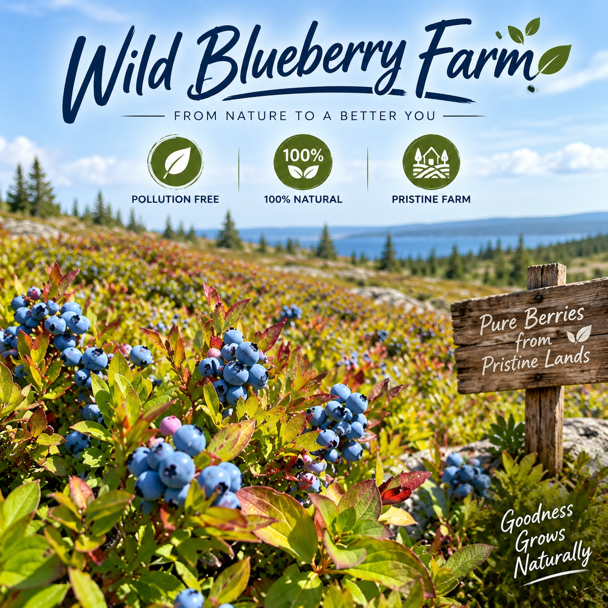 Premium Organic Maine Wild Blueberries | High-Anthocyanin Antioxidant Superfood - WHM