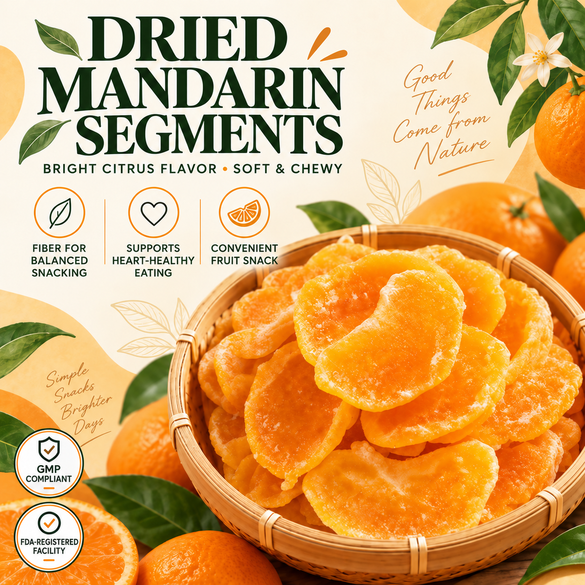 [Get 5 Delivered]Dried Mandarin Segments – Sweet Taste, Steady Energy, Heart-Friendly-OUO