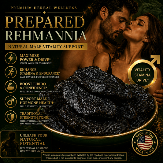 Nuvlino™Premium Prepared Rehmannia Root– Traditional Steamed & Sun-Dried Herbal Root-EDC