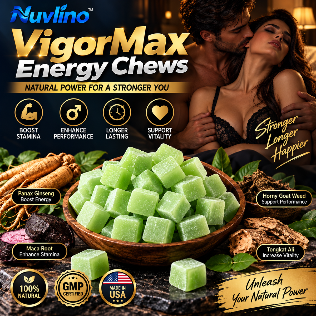 Nuvlino™ VigorMax Energy Chews-EDC