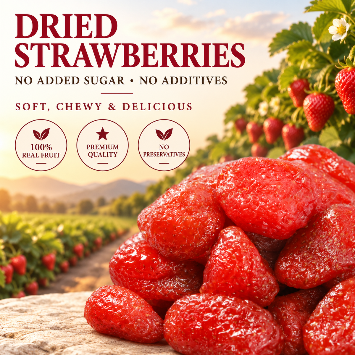 🍓Dried Strawberries – Deliciously Sweet with Real Antioxidant Power-OUO