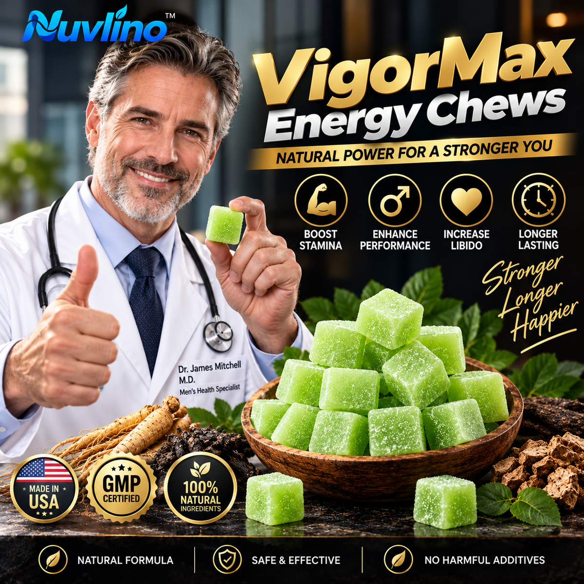 Nuvlino™ VigorMax Energy Chews-EDC