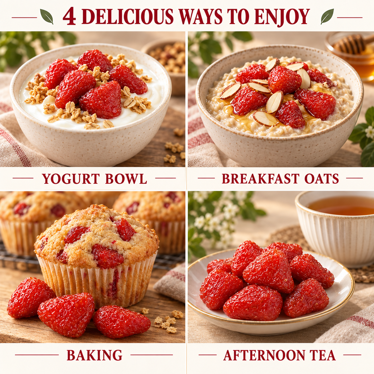 🍓Dried Strawberries – Deliciously Sweet with Real Antioxidant Power-OUO