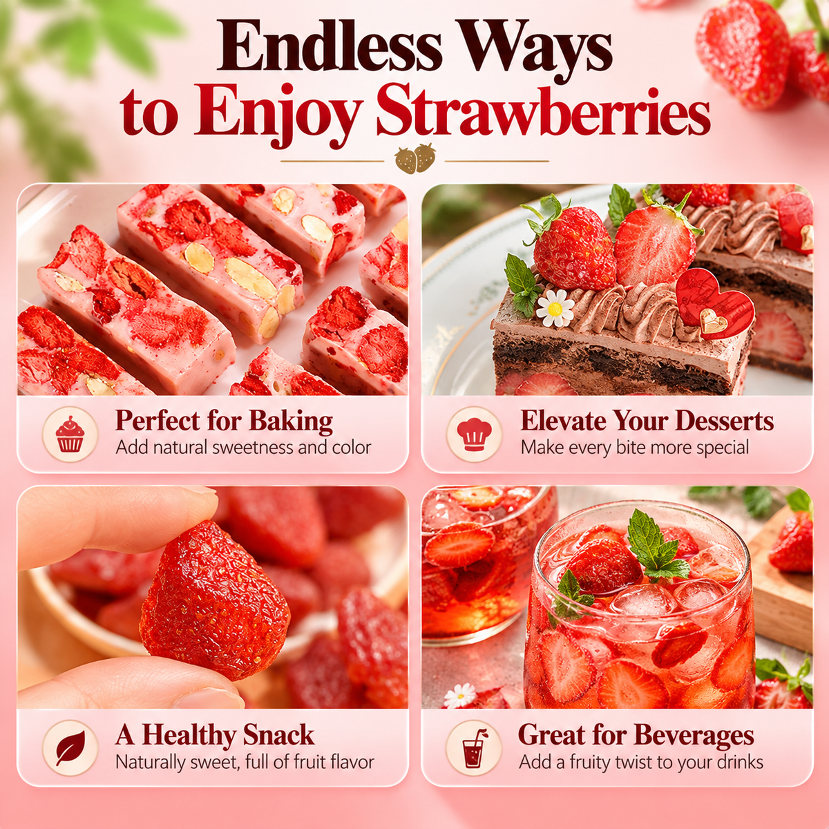 Natural Dried Strawberries-EDC