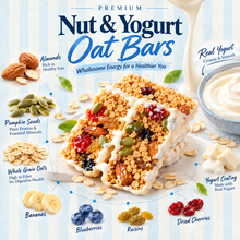 Nut & Yogurt Oat Bars – Crunchy, Tasty, with Protein & Calcium-OUO